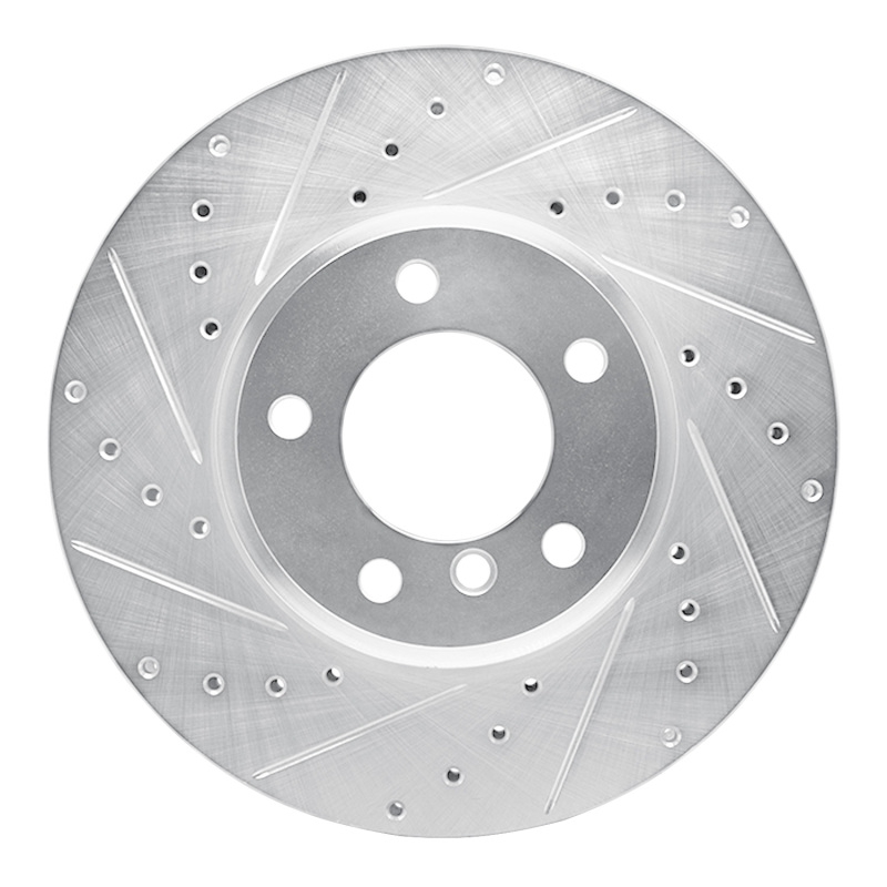 BMW 530XI Brake Rotor (1) - Front Left - R1 Concepts - Drilled & Slotted - Silver - `04-`10 BMW 530XI Brake Rotor (1) - Front Left - R1 Concepts - Drilled & Slotted - Silver - `04-`10